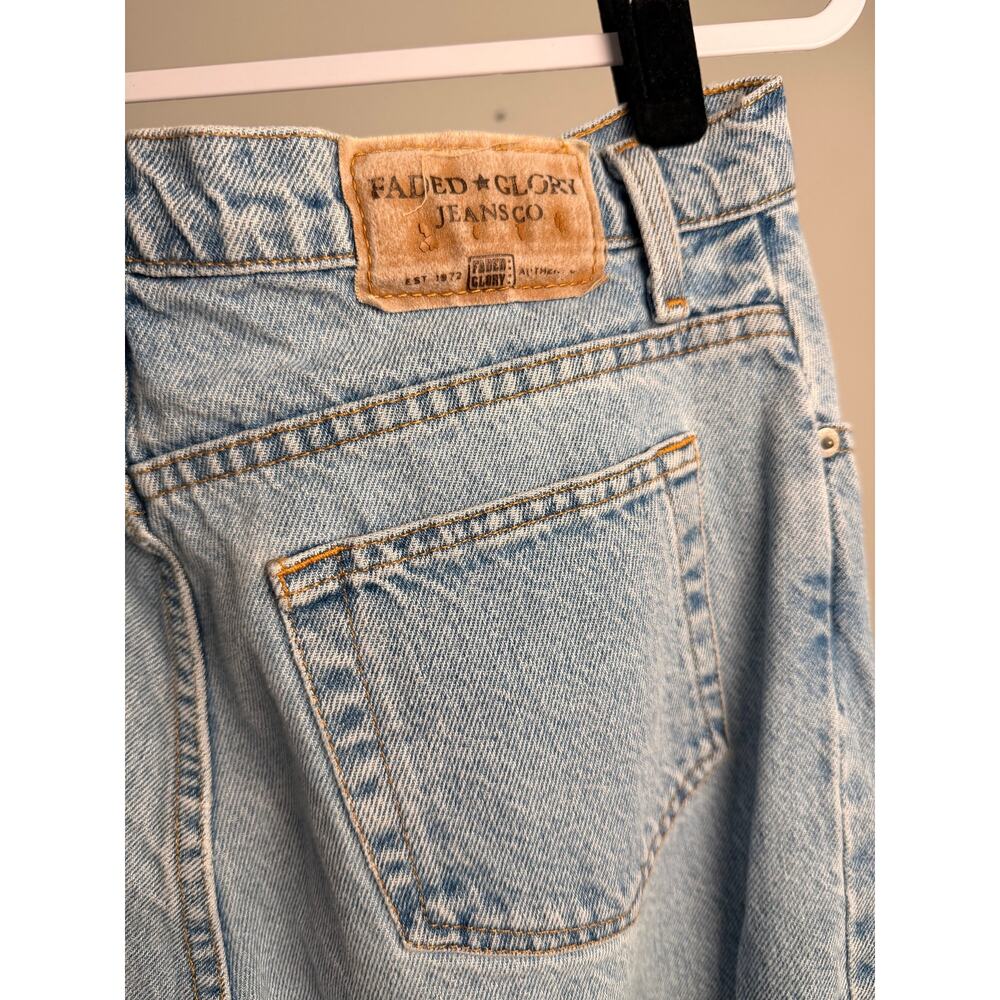 Vintage 90s Faded Glory Relaxed Fit Mom Jeans Light Wash Denim - Picture 3 of 4
